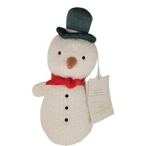 Cloud Island Plush Snowman 10" White Red Scarf Hat Holiday Stuffed Toy Stuffy